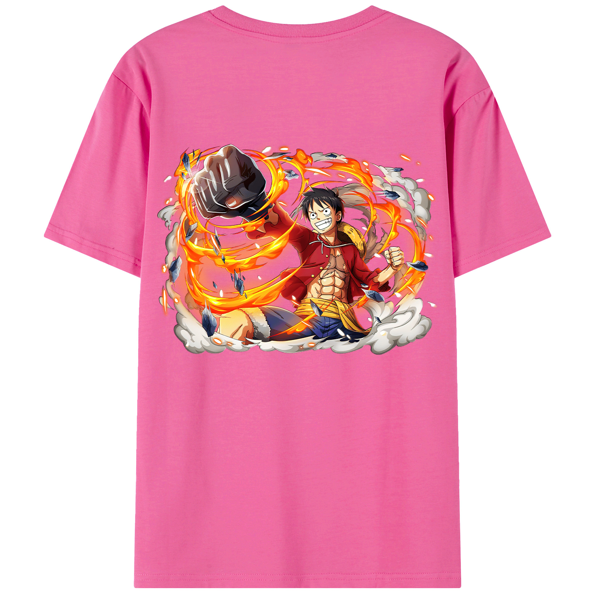 ワンピース モンキー・D・ルフィ ONE PIECE Monkey D. Luffy レディース半袖Tシャツ(バックプリント)